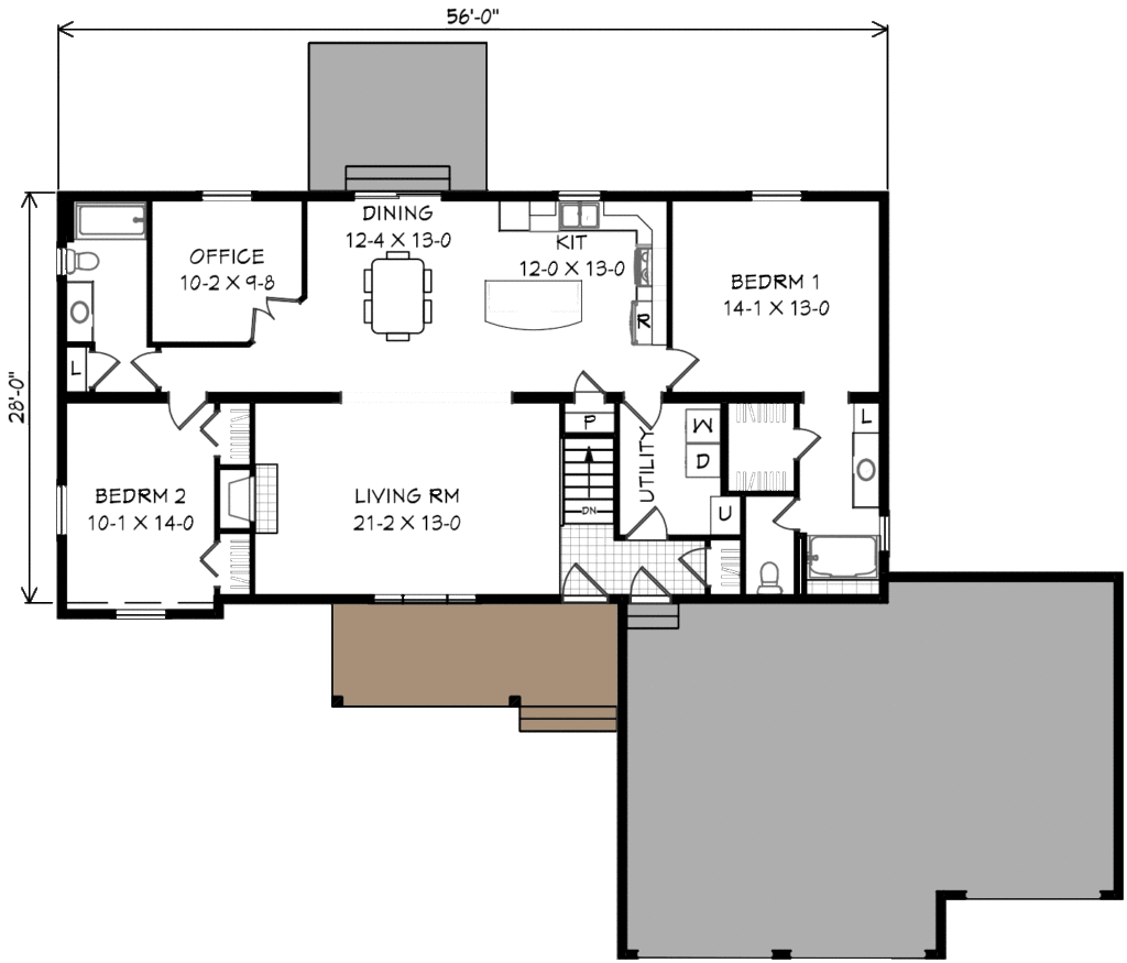 3 bedroom office floor plan heritage homes